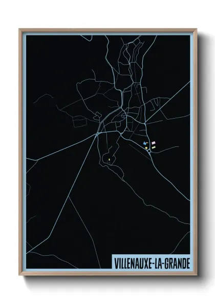 Une affiche de carte sur Villenauxe-la-Grande