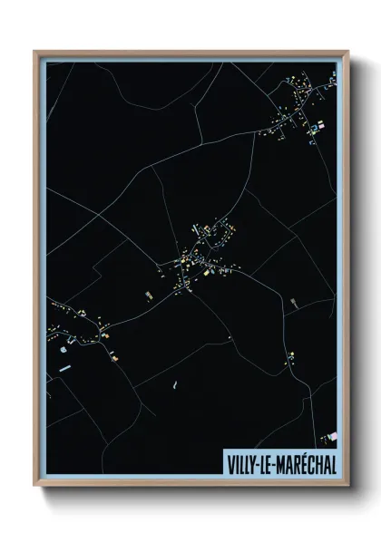 Une affiche de carte sur Villy-le-Maréchal