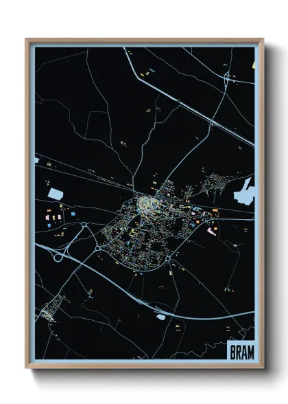Une affiche de carte sur Bram