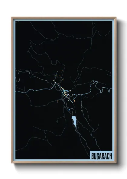 Une affiche de carte sur Bugarach