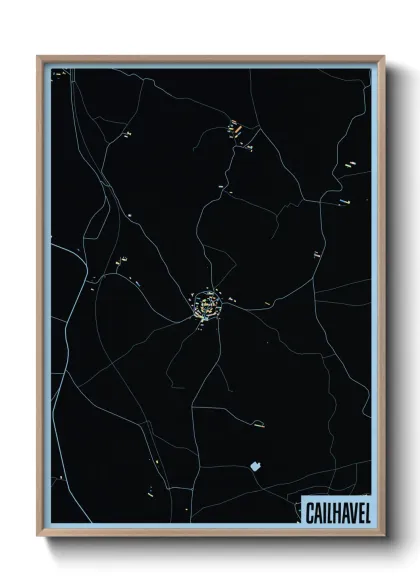 Une affiche de carte sur Cailhavel