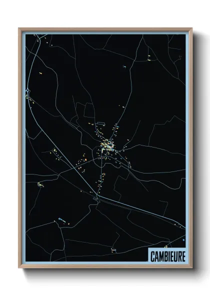 Une affiche de carte sur Cambieure