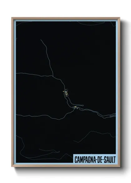 Une affiche de carte sur Campagna-de-Sault