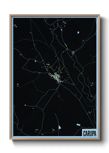 Une affiche de carte sur Carlipa