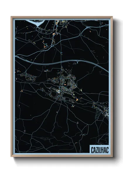 Une affiche de carte sur Cazilhac