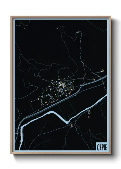 Une affiche de carte sur Cépie
