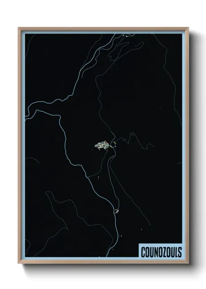Une affiche de carte sur Counozouls