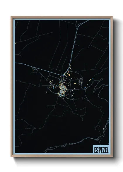 Une affiche de carte sur Espezel