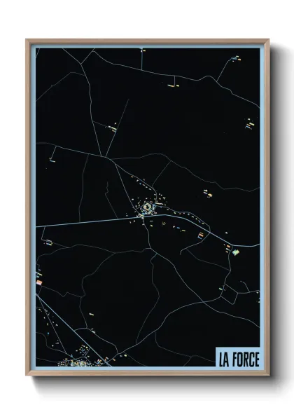 Une affiche de carte sur La Force
