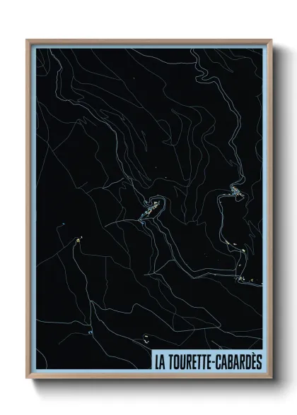 Une affiche de carte sur La Tourette-Cabardès