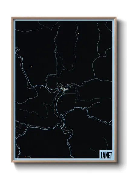 Une affiche de carte sur Lanet