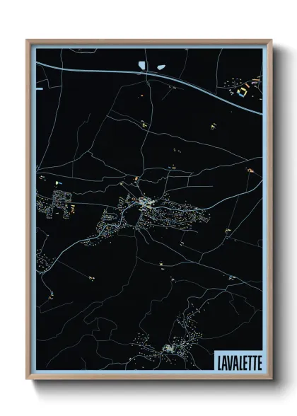 Une affiche de carte sur Lavalette