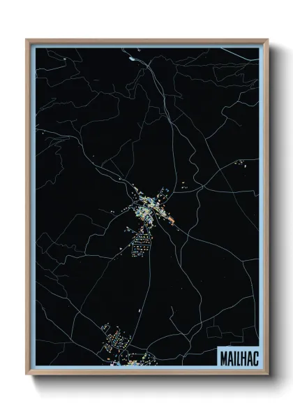 Une affiche de carte sur Mailhac