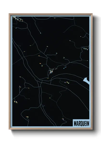 Une affiche de carte sur Marquein