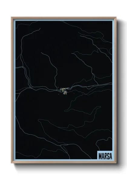 Une affiche de carte sur Marsa