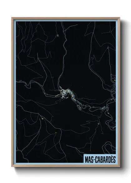 Une affiche de carte sur Mas-Cabardès