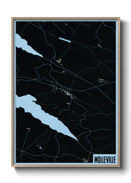 Une affiche de carte sur Molleville