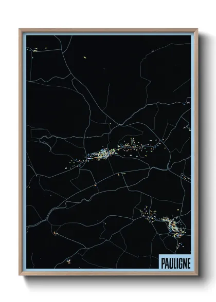Une affiche de carte sur Pauligne