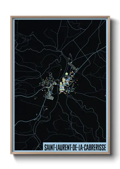 Une affiche de carte sur Saint-Laurent-de-la-Cabrerisse