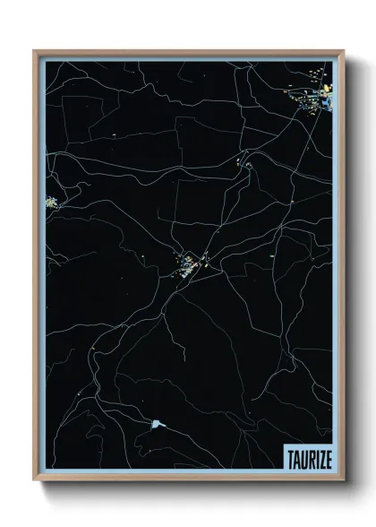 Une affiche de carte sur Taurize