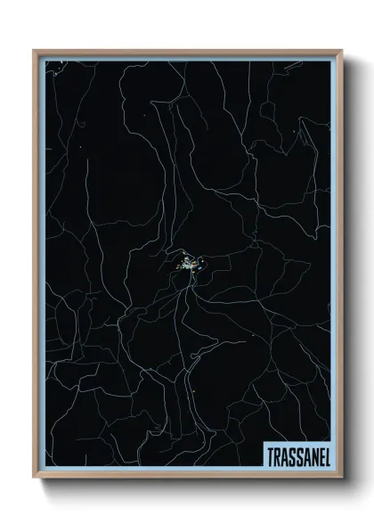 Une affiche de carte sur Trassanel