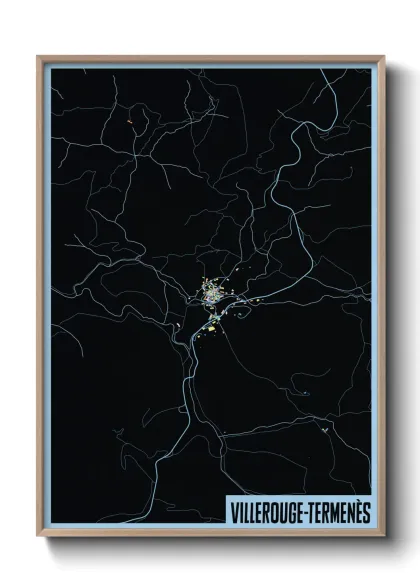 Une affiche de carte sur Villerouge-Termenès