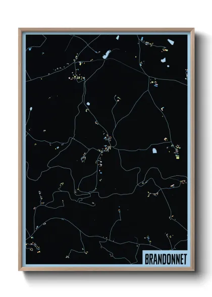 Une affiche de carte sur Brandonnet