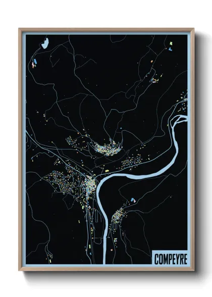 Une affiche de carte sur Compeyre