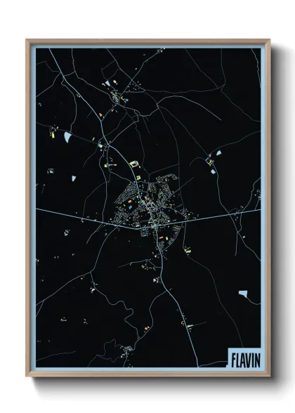 Une affiche de carte sur Flavin