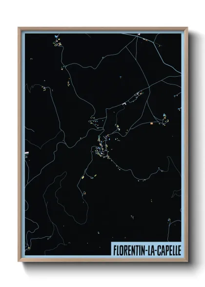 Une affiche de carte sur Florentin-la-Capelle