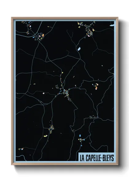 Une affiche de carte sur La Capelle-Bleys