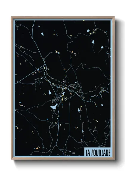 Une affiche de carte sur La Fouillade