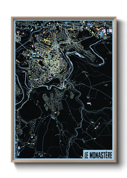 Une affiche de carte sur Le Monastère