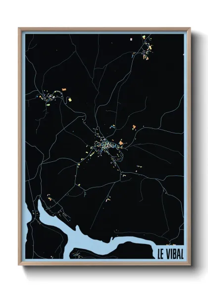 Une affiche de carte sur Le Vibal