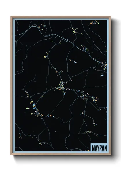 Une affiche de carte sur Mayran
