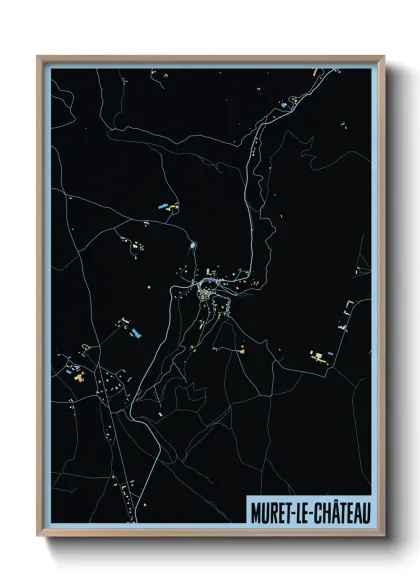 Une affiche de carte sur Muret-le-Château