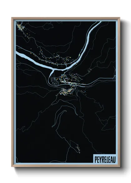 Une affiche de carte sur Peyreleau