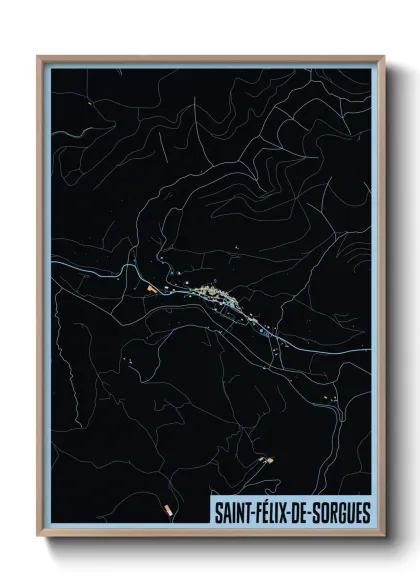 Une affiche de carte sur Saint-Félix-de-Sorgues