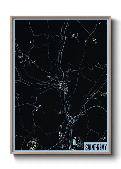Une affiche de carte sur Saint-Rémy