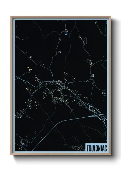 Une affiche de carte sur Toulonjac
