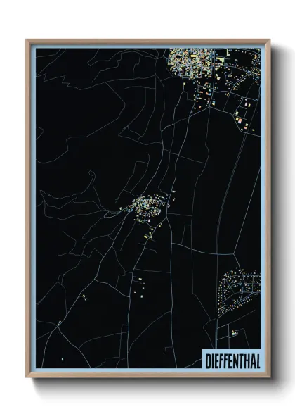 Une affiche de carte sur Dieffenthal