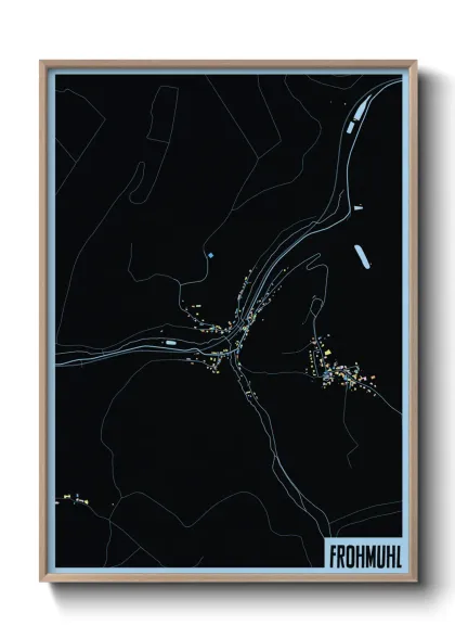 Une affiche de carte sur Frohmuhl
