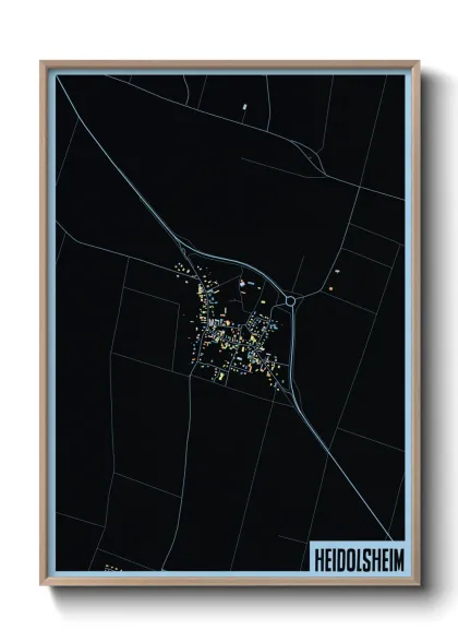 Une affiche de carte sur Heidolsheim