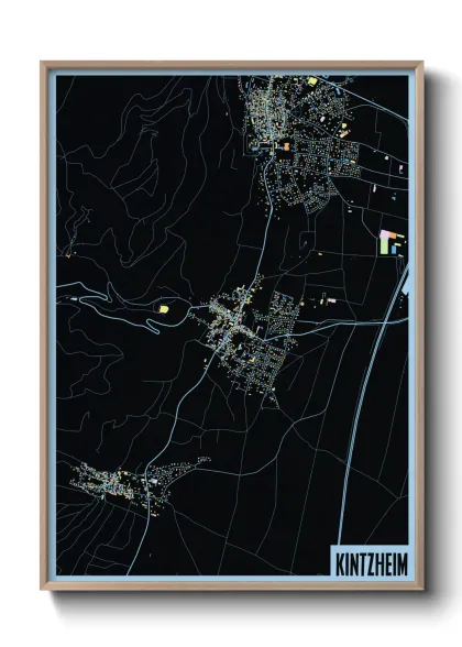 Une affiche de carte sur Kintzheim