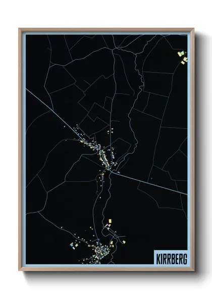 Une affiche de carte sur Kirrberg