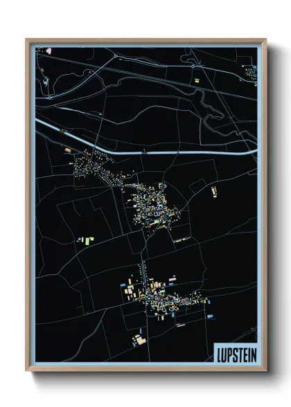 Une affiche de carte sur Lupstein