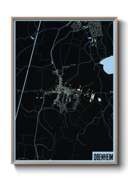 Une affiche de carte sur Obenheim