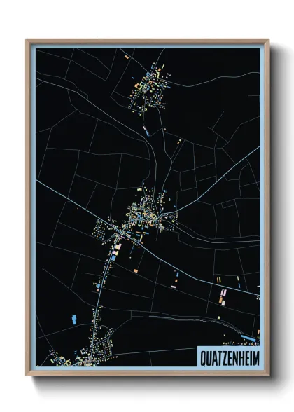 Une affiche de carte sur Quatzenheim