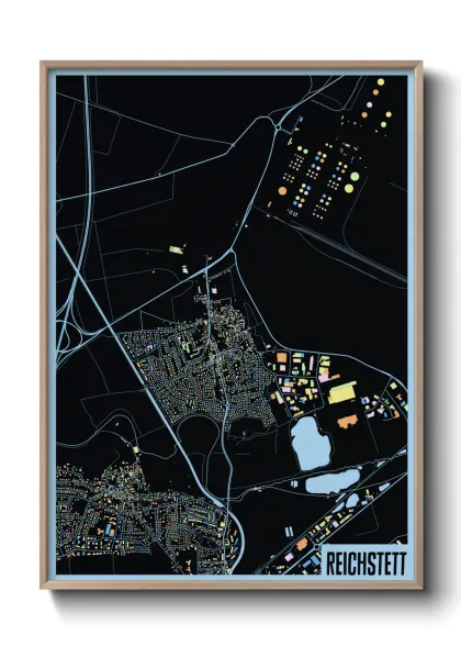 Une affiche de carte sur Reichstett