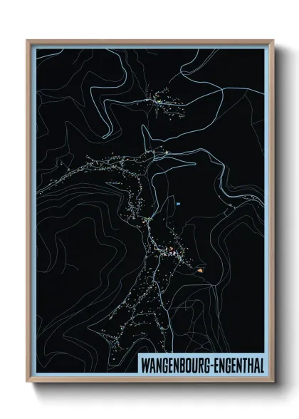 Une affiche de carte sur Wangenbourg-Engenthal